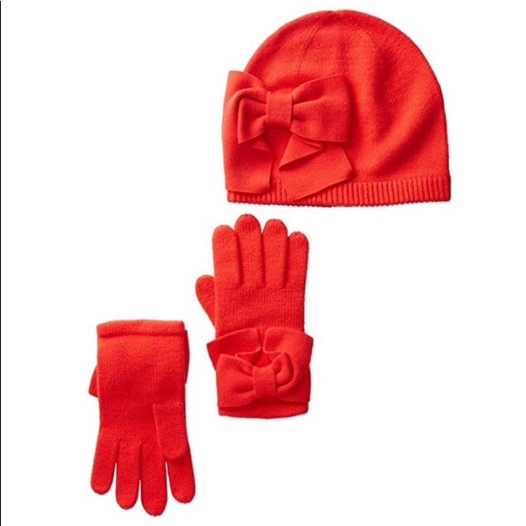 ♠️ Kate Spade “Bow” Beanie & Glove Set - Picture 2 of 5